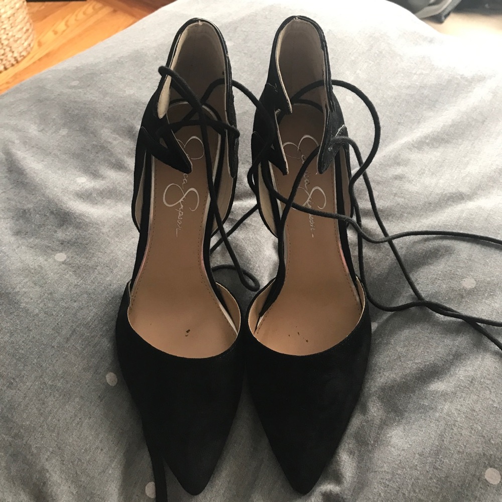 Jessica Simpson lace up pumps